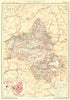 AVEYRON. Département. Inset city town map plan of Rodez 1903 old antique