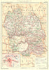 LOZÈRE. Département. Inset city town map plan of Mende 1903 old antique