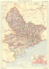 ALPES-MARITIMES. Département. Inset city town map plan of Nice 1903 old