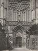 YONNE. Sens- Cathédrale. portail sud 1905 old antique vintage print picture