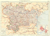 AUDE. Département. Aude. Inset city town map plan of Carcassonne 1903 old