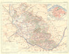 VAUCLUSE. Département. Inset city town map plan of Avignon 1902 old