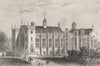 LINCOLN'S INN FIELDS. New Hall and Library. DUGDALE 1835 old antique print