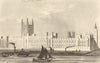 WESTMINSTER. The new Houses of Parliament. DUGDALE 1835 old antique print