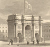 MARBLE ARCH. In its original location outside Buckingham Palace. DUGDALE 1835