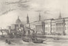 LONDON. The Custom House. DUGDALE 1835 old antique vintage print picture