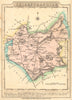 LEICESTERSHIRE. Wallis. Attractive miniature map in full 1810 old antique
