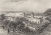 GREENWICH. View from the park. London. DUGDALE 1835 old antique print picture