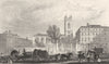 HOLBORN HILL. St Andrew's Church. London. DUGDALE 1835 old antique print
