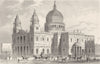 ST PAUL'S CATHEDRAL. Attractive view. London. DUGDALE 1835 old antique print