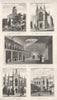 PADDINGTON. Church; St John's; Exchange & Baker Street Horse Bazaar 1832 print