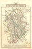 STAFFORDSHIRE. Staffs. Cary. Miniature. Original outline colour 1806 old map
