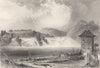 GERMANY. Rhine Falls c1872 old antique vintage print picture