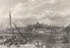 GERMANY. Mannheim. (Roberts) c1872 old antique vintage print picture