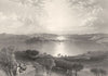 GERMANY. Lake of Constanz and the islands of Mainau & Reichenau c1872 print