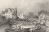 LONDON. Canals. Tottenham Mills. Henshall. Fine Steel Engraving 1838 old print