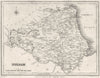 DURHAM. Durham. Lewis 1831 old antique vintage map plan chart