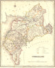 CUMBRIA. Cumbs. Lewis. Original outline colouring. Cumberland 1831 old map