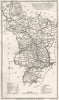DERBYSHIRE. Derbys Phillips. Cooperplate map. Hundreds detailed 1808 old