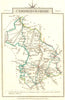 CAMBRIDGESHIRE. Cambs. Cary. Miniature. Original outline colour 1806 old map