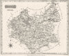 LEICESTERSHIRE. Leics Neele. Hatched title. Compass. MFE. Leicester 1812 map