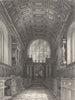 CAMBRIDGE. Caius College. Chapel Interior. Painting. Pews (Le Keux) 1841 print