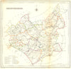 LEICESTERSHIRE. Leics. Lewis. Original Outline Colouring.  1831 old map