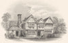 SURREY. Great Tangley Manor House. Presented the Rt. Lord Grantley 1850 print