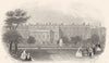 LONDON. Hampton Court Palace Le Palais de Hampton Court 1850 old antique print