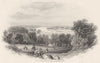 LONDON. The Thames from Richmond Hill 1850 old antique vintage print picture