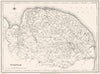 NORFOLK. Norfolk. Lewis 1844 old antique vintage map plan chart