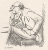 JOURNALISTS. Low Cartoon New Statesman. J. L. Garvin (James Louis)  1926 print