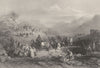 ISRAEL. Palestine. Emmaus. Well Rd Jaffa Jerusalem.  1847 old antique print