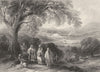 ISRAEL. Palestine. Vale Nazareth. Figures foreground.  1847 old antique print