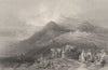 ISRAEL. Palestine. Jezreel. Mt Gilboa. Beth- shan. Camels.  1847 old print