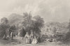 ISRAEL. Palestine. Arab Camp near Mt Tabor. Figures. Goats.  1847 old print