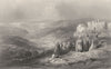 ISRAEL. Palestine. Gibeah from Michmash. (Bartlett) 1847 old antique print