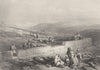 ISRAEL. Palestine. 'Ancient Masonry Hebron. Shepherds. Goats.  1847 old print