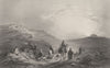 ISRAEL. Palestine. Zekoa and the Herodium. (Bartlett) 1847 old antique print