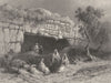 ISRAEL. Palestine. Façade of the Tombs of the Kings Jerusalem. (Bartlett) 1847