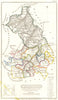 CAMBRIDGESHIRE. Capper Original Outline Colouring 1808 old antique map chart