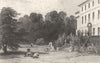 LIVERPOOL. Wavertree Hall. Ladies Walking. Gardener working. (Pyne) 1831 print