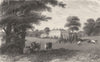 LANCASHIRE. Lancs. Rochdale. Foxholes. cows. (Pyne) 1831 old antique print