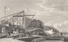 CHESHIRE. Lancs. Birkenhead Ferry. Opposite Liverpool. (Pyne) 1831 old print