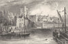 KENT. Maidstone from the Water, Kent. (Bartlett) 1828 old antique print