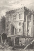 KENT. College Gateway, Maidstone. (Bartlett) 1828 old antique print picture
