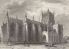 BRISTOL. Bristol Cathedral North East View. (Winkles) 1836 old antique print