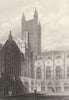 KENT. Centerbury Cathedral view from the Cloisters. (Winkles) 1836 old print