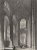 KENT. Canterbury Cathedral view in the Nave. (Winkles) 1836 old antique print