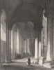 KENT. Canterbury cathedral view from Trinity Chapel. Looking west.  1836 print